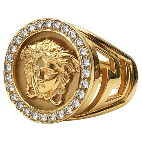 versace gold ring price|versace 18k gold ring.